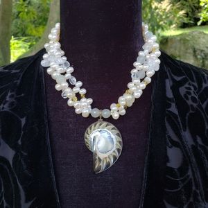 Handcrafted Freshwater Pearl and Beaded Necklace